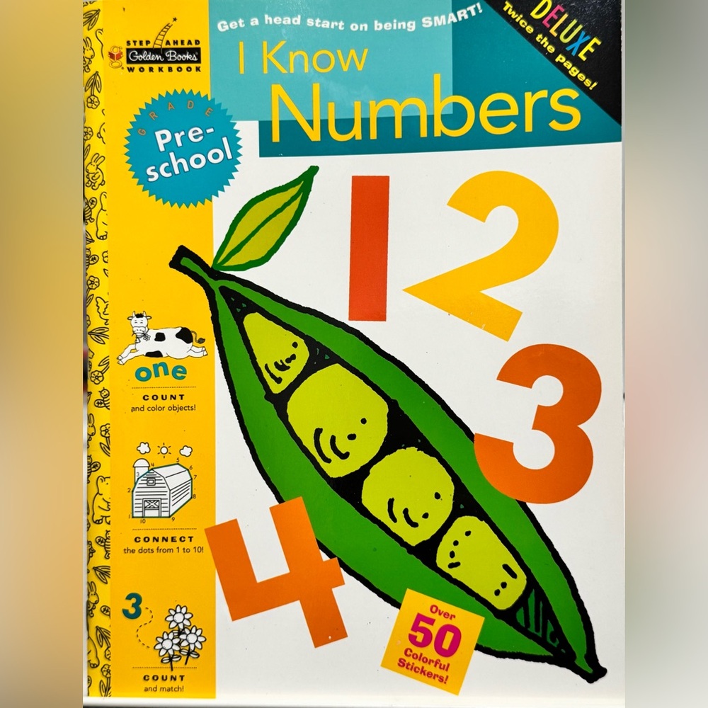 Preschool Numbers Learning Book - “I know Numbers” by Golden Books